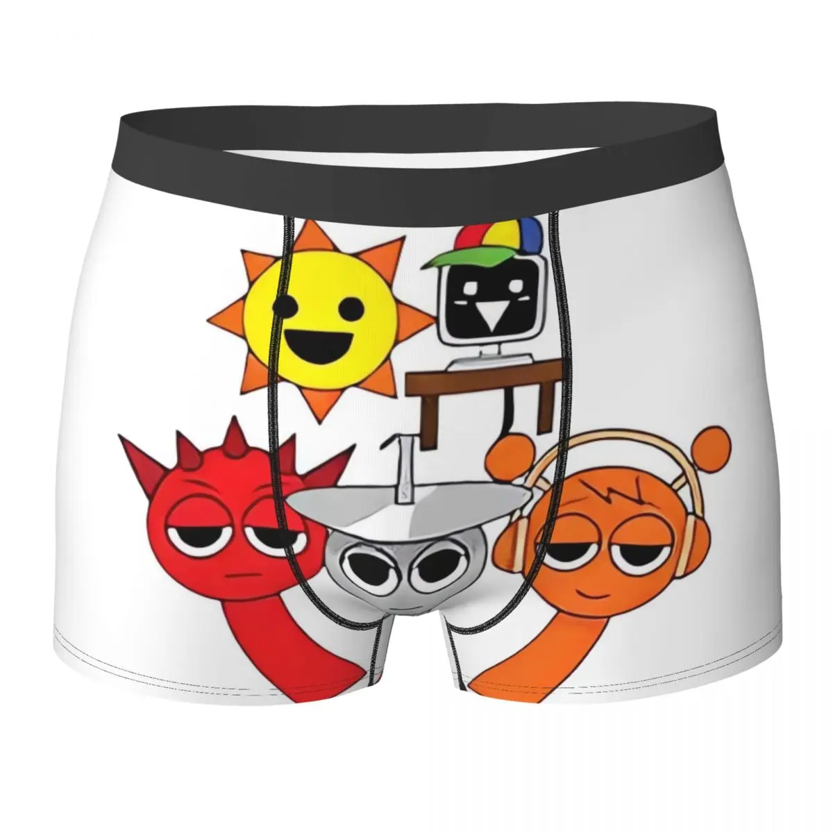 

Sprunki Incredibox Game Нижнее белье Дышащие трусы Шорты с принтом Трусы с 3D чехлом Мужские боксеры больших размеров