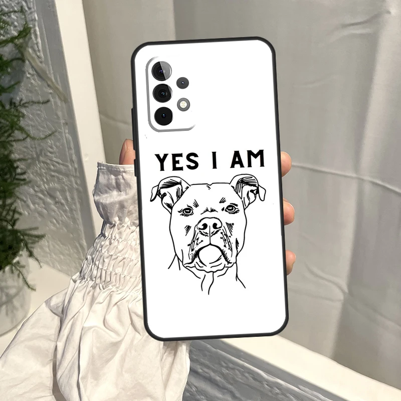 Pitbull Dog Case For Samsung Galaxy A15 A35 A55 A54 A34 A14 A13 A23 A33 A53 A52 A32 A12 A56 A36 A16 A17