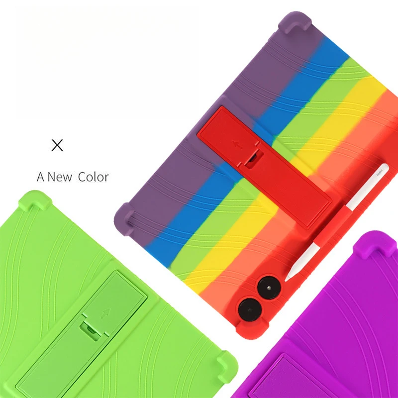 Shockproof TPU Case for Redmi Pad Pro 12.1 2024, Full Coverage Bumper with Kickstand, Multiple Colors