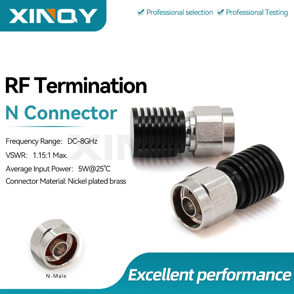 xinqy-5w-n-jl-8g-n型オス-メスアダプタ、5w-8ghz-rf同軸終端負荷