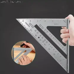 Triangle Rule 90 Degree Thickening Angle Rule Aluminum Alloy Carpenter Measurement Square Ruler Layout Tool Measurement Tool