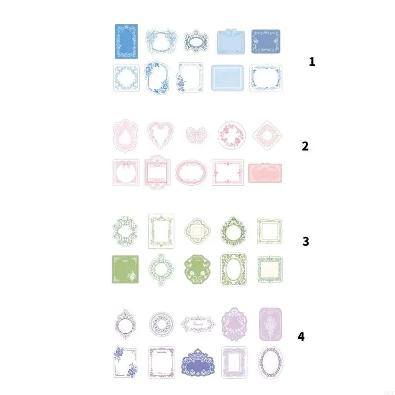 Y5LB 30 Sheets Message Notes Paper Framework Notepads Retro Memo Pad for Student