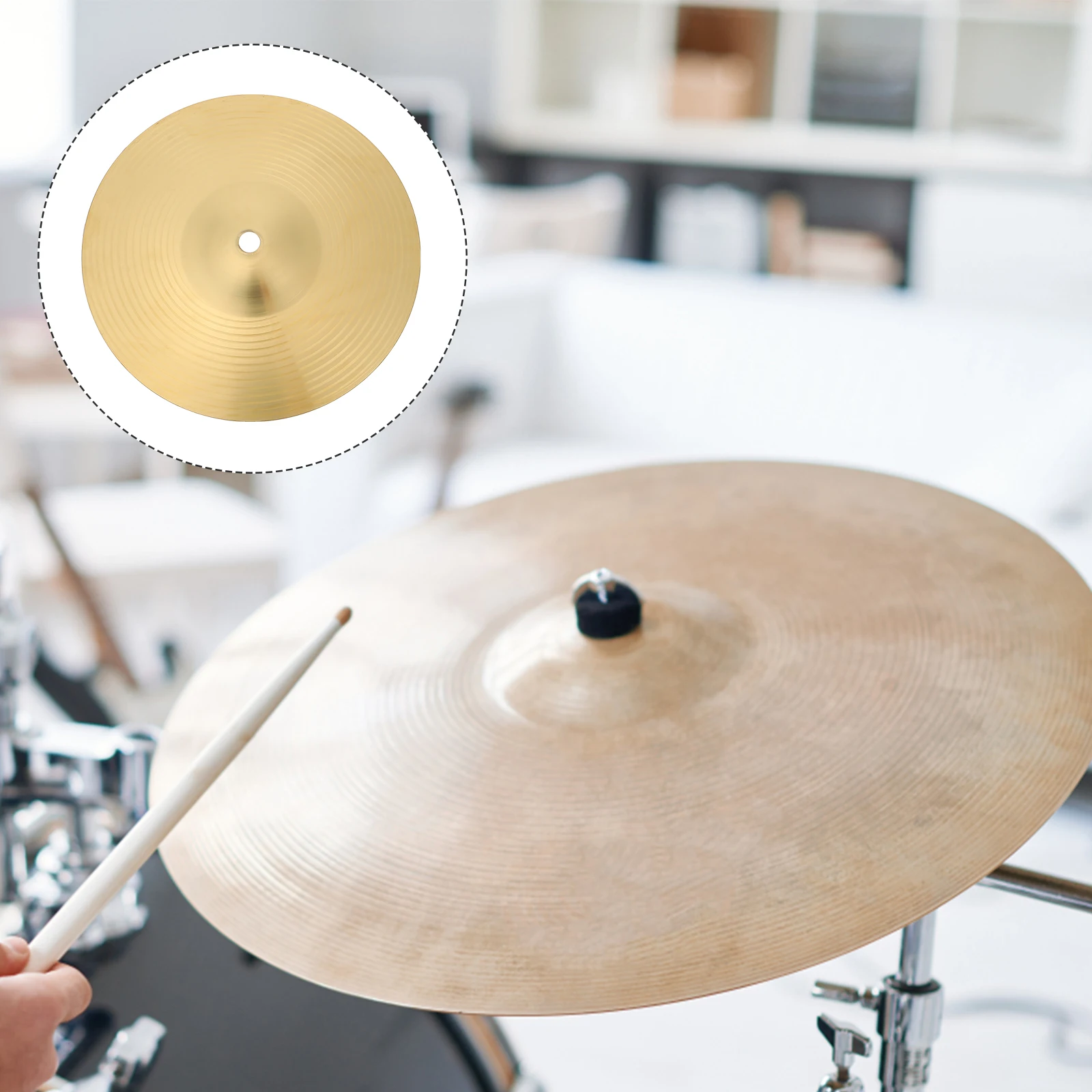 

Cymbal Set Metal Accessory High-Quality Percussion Cymbal Metal Partner Jazz Drum Fitting Durable Drum Part