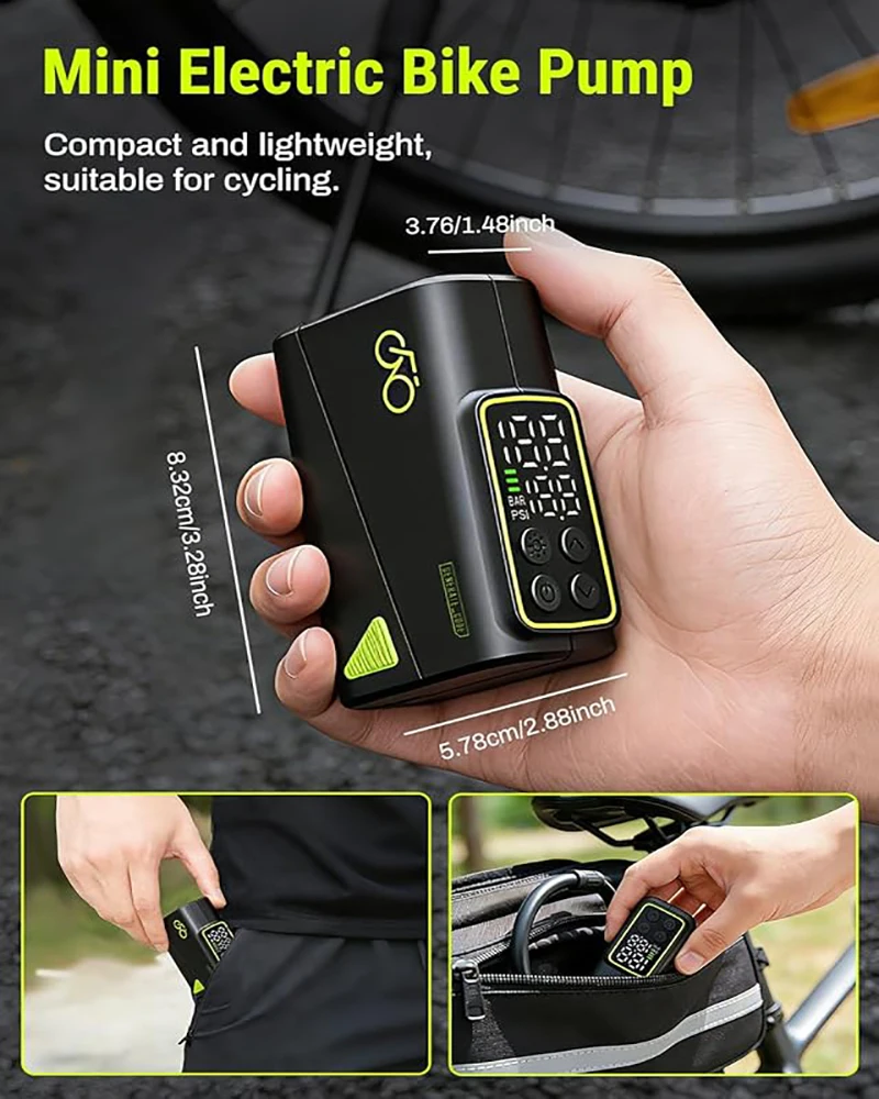 Electric Bicycle Tire Pump Min - Cycling Gear Display recensione e prezzo