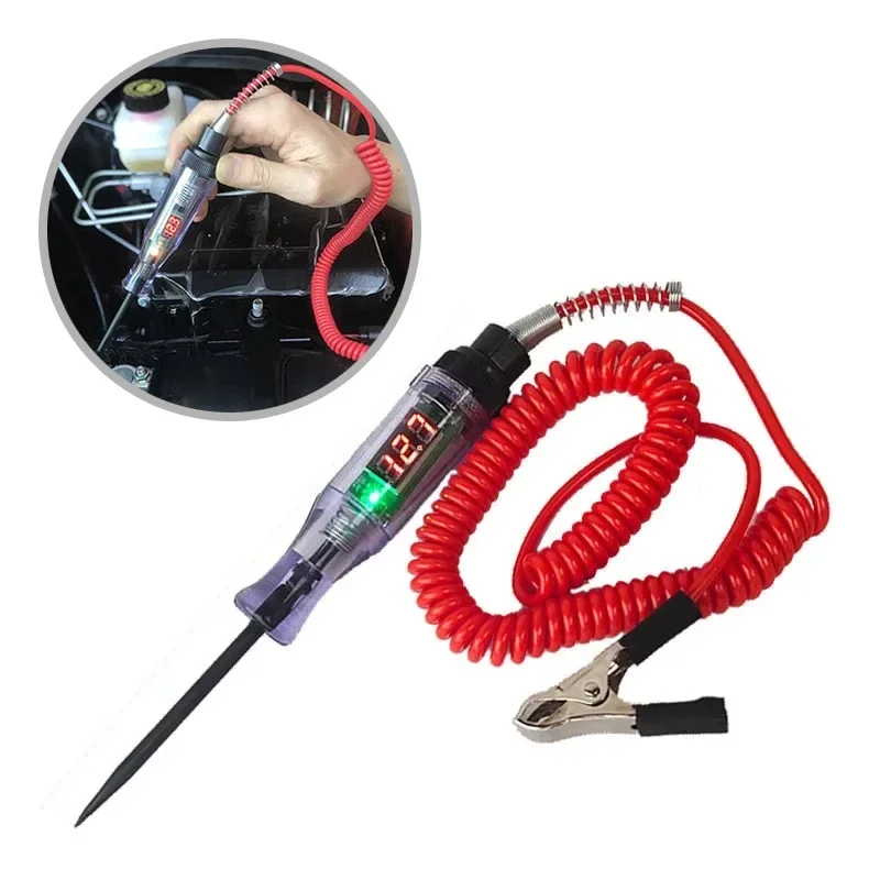 

6V 24V Car Truck Voltage Circuit Tester Auto Car Diagnostic Probe Test Pen Light Bulb Electric Measuring Pen Repair Tools