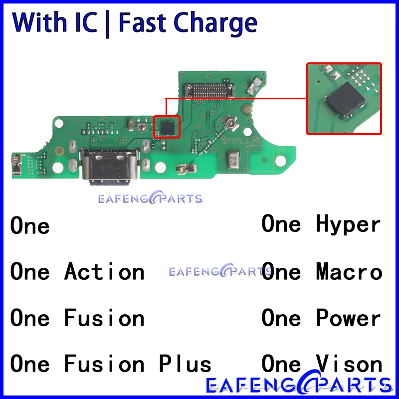 Usb Dock Charger Connector for Motorola Moto One Action Vision Fusion Hyper Macro Power Plus Charging Board Module Flex Ports