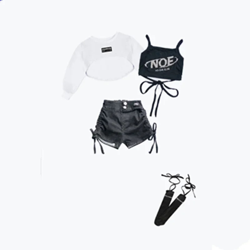 Girls Hip Hop Crop Top Hot Pants Cool Outfits Child Streetwear Sweatshirt Street Dance Shorts Kids Jazz Costumes Clothes Sets