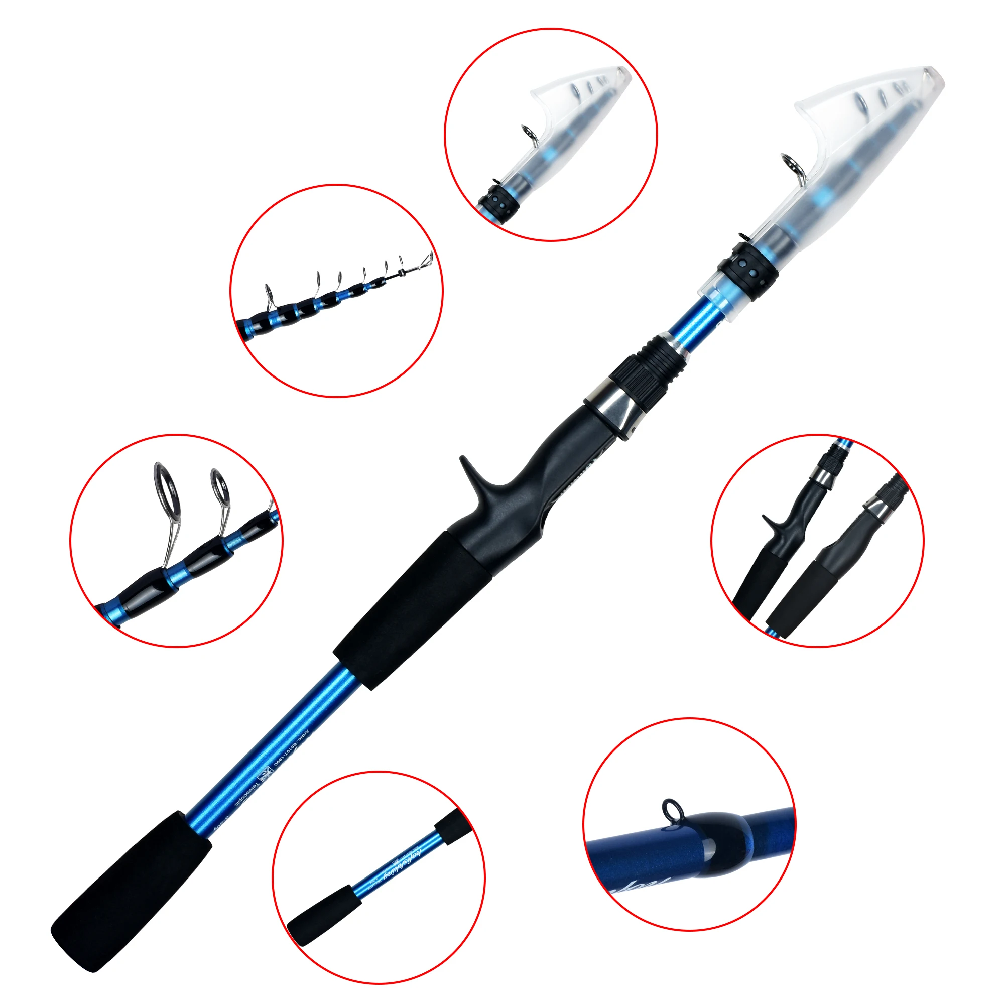 Phishger Caña Telescópica Spinning – Carbono Ultraligero para Trucha - imagen 2
