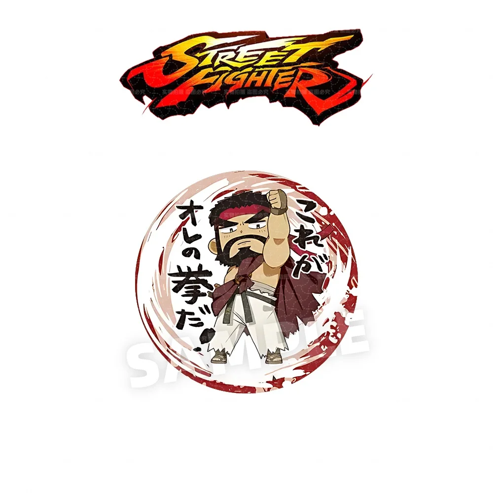 Street Fighter 6 Cute Q Version Badge Chun-Li Ryu Ken Juri Han Akuma Luke Round Brooch Pins Game Decorative Pins keychain