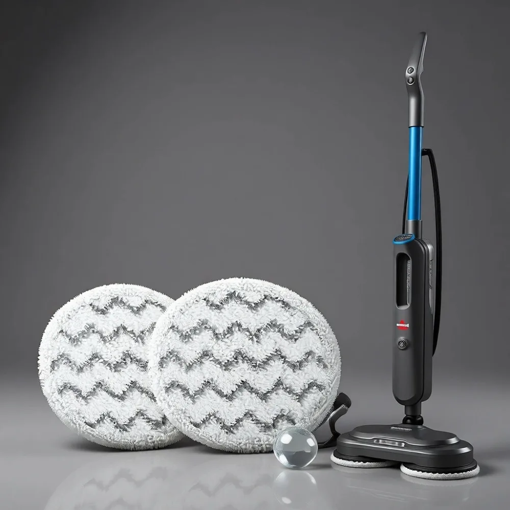 6 Pack Rotating Steam Mop Pads Replacement for SpinWave SmartSteam Scrubbing Models 3897A 3712 Washable Reusable