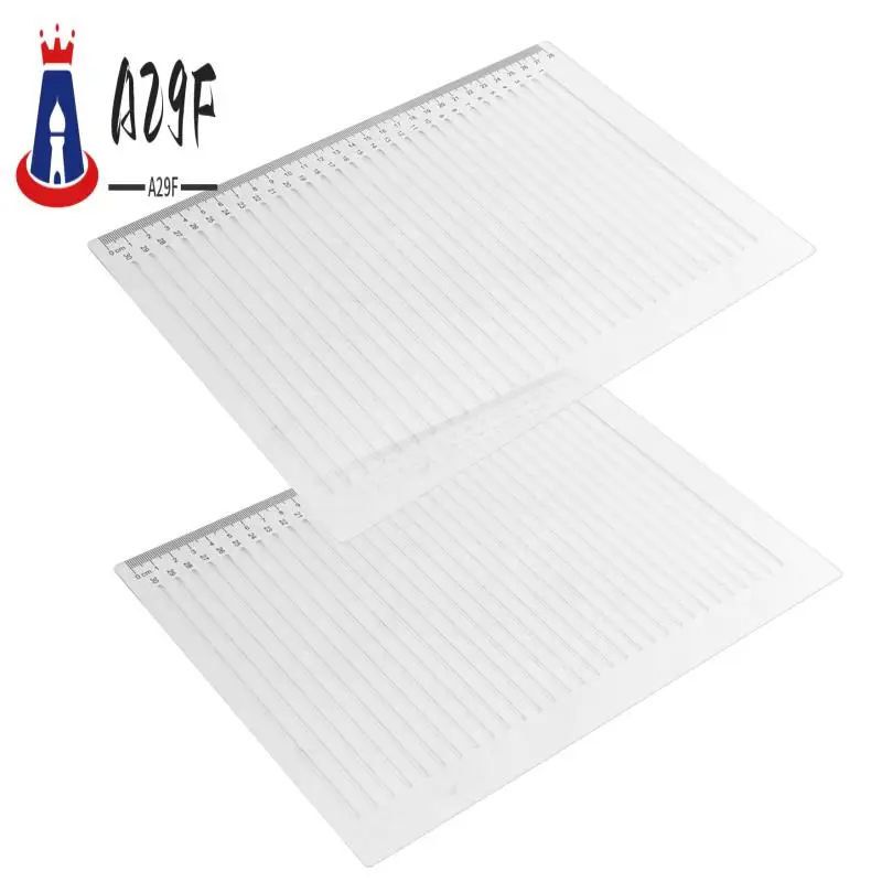 

A29F-2 Pcs Plastic Straight Line Stencil Template For Journaling