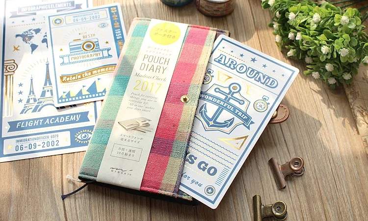 Jamie Notes Handmade Foil Writing Mat for Midor Traveler's Notebook Pvc Writing Plate Grid Ruler Planners Accessories Stationery