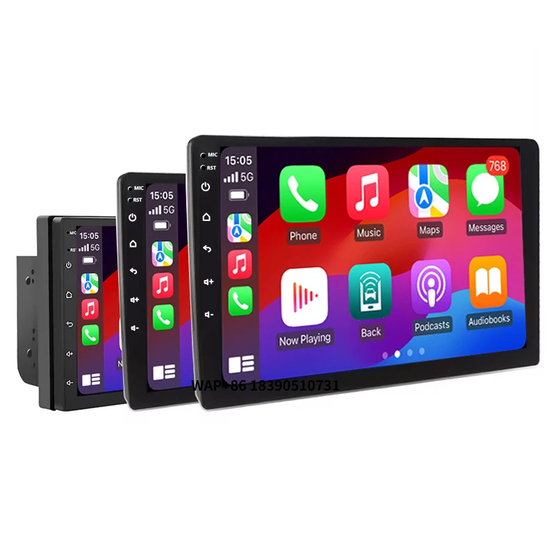 9 Inch Universal 32GB Dual Din Car Radio IPS Touch Screen Navigation Android Stereo Multimedia DVD Player Wireless Carplay