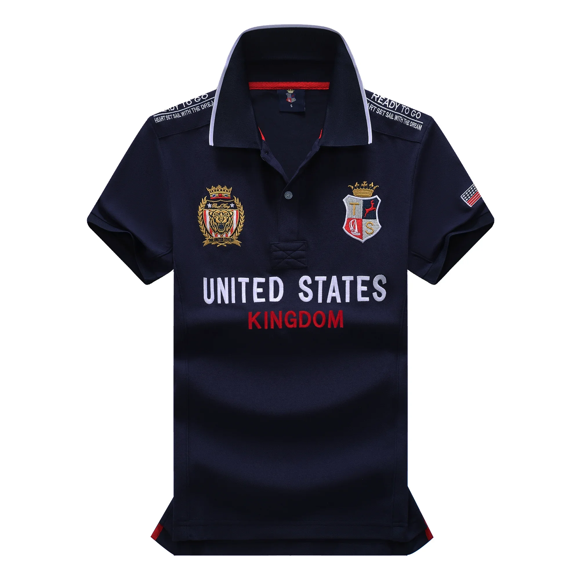 Summer Men's Classic Golf Polo Shirt Cotton Embroidery Short Sleeve Sports Luxury Collar T-Shirt