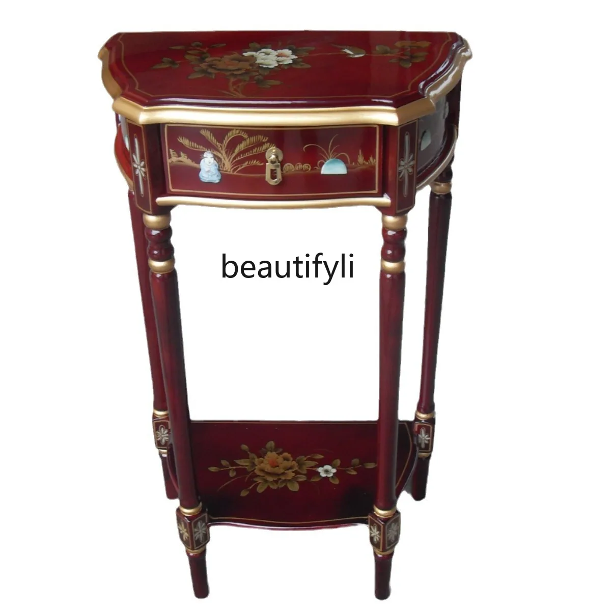 

French Style Living Room Sofa Side Table Simple American Style Courtyard Flower Stand