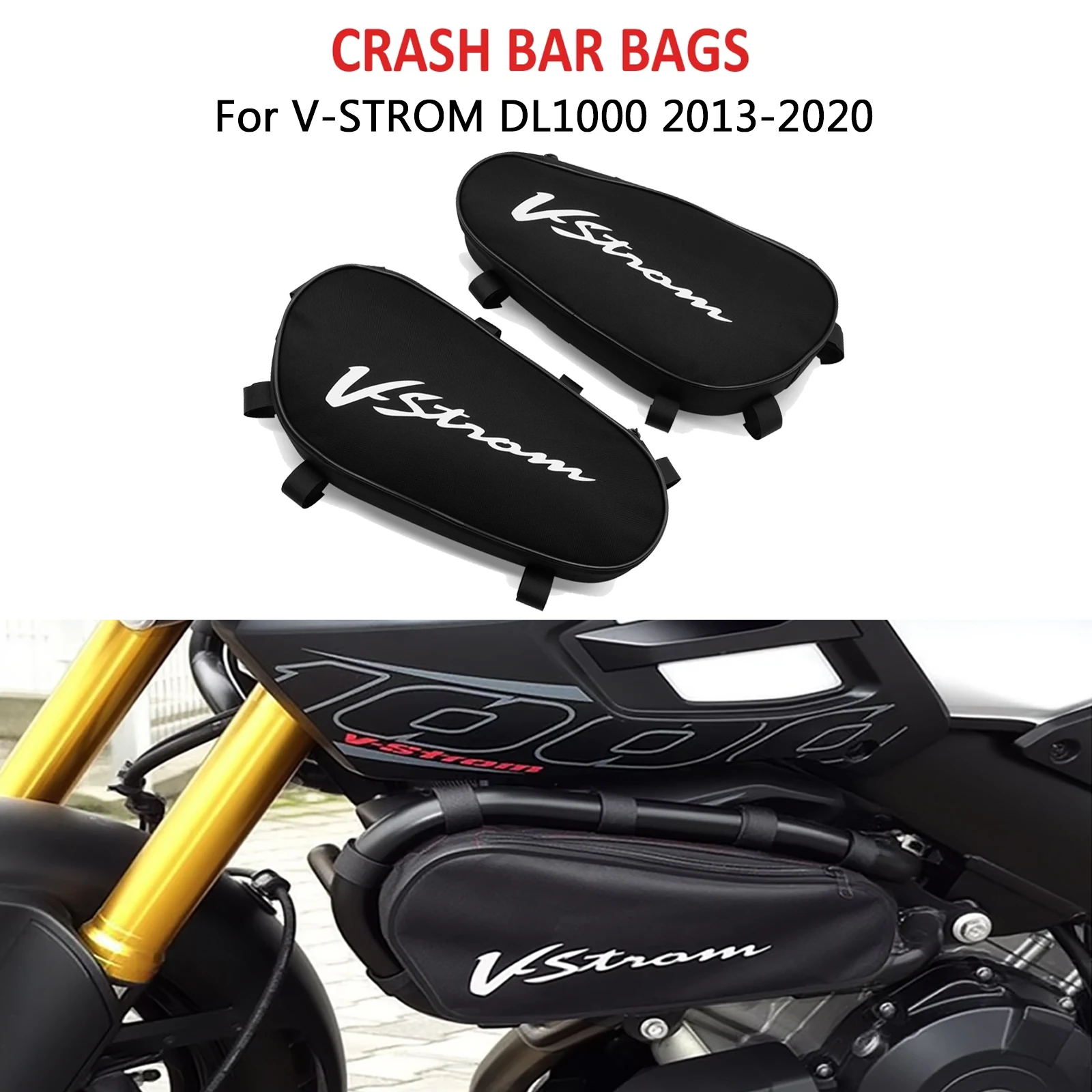 

Для новой рамы мотоцикла, сумка для защиты от ударов, нейлоновый бампер, боковые сумки V-STROM DL1000 VSTROM DL 1000 2013-2020, набор аксессуаров для ремонта