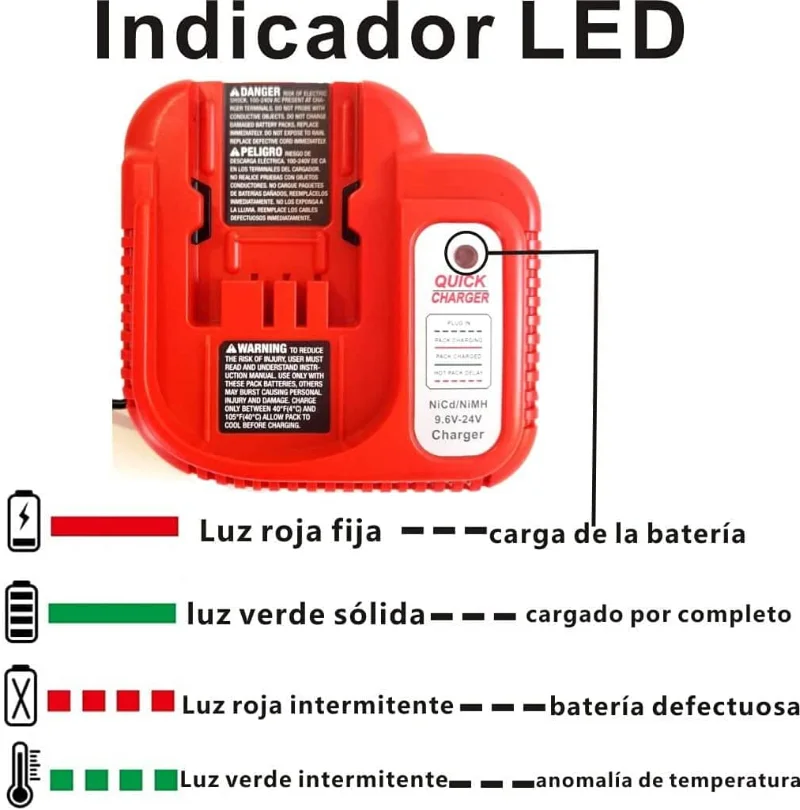 Imagem -05 - Carregador Rápido Bdfc240 para Bateria Black & Decker 9.6v 12v 14.4v 18v 24v Nicd e Nimh Firepm
