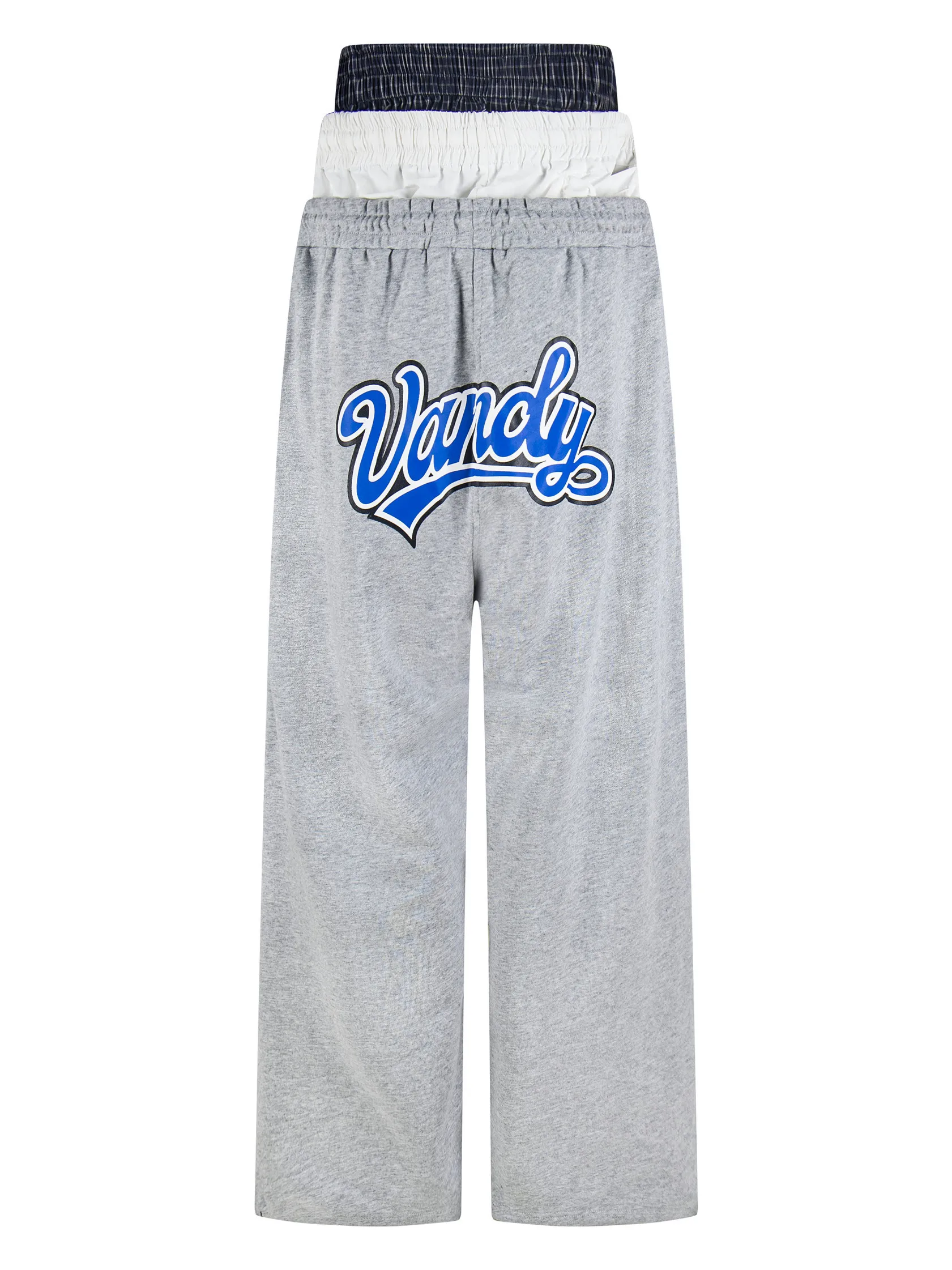 

Collaboration Edition Embroidered Tricolor Waist Bae Pants Casual Loose Fit Straight Leg Pants for Young Men