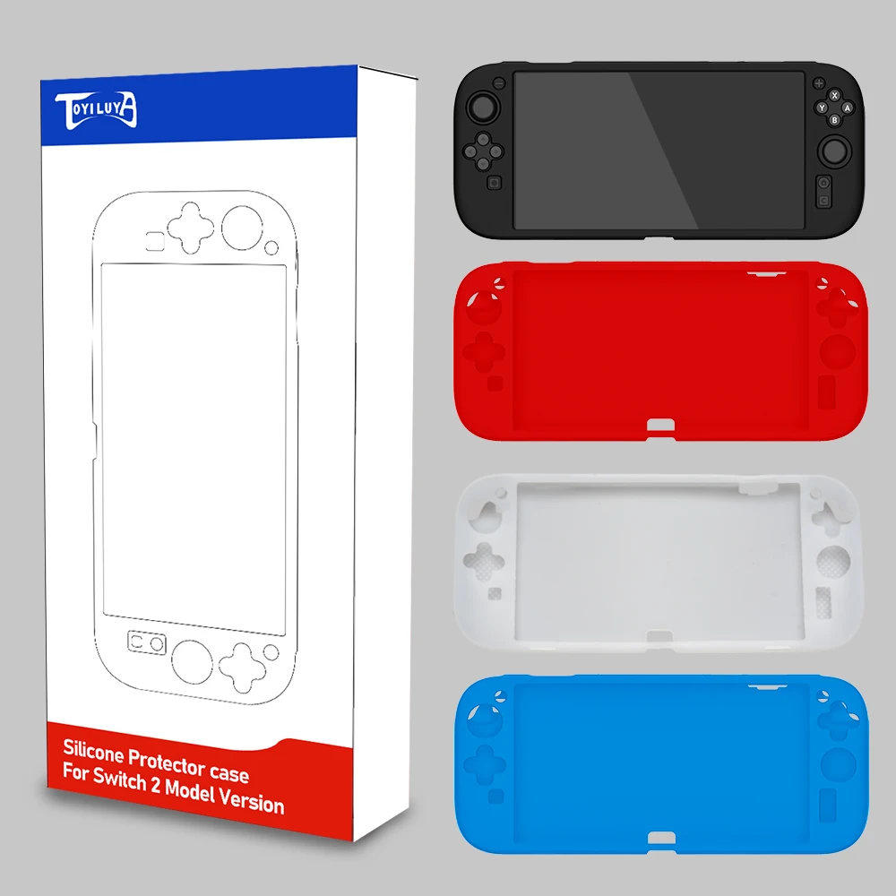 For Switch 2 Silicone Case Shockproof Dustproof Protective Cover for Switch 2nd Generation Eco-Friendly Soft TPU Skin