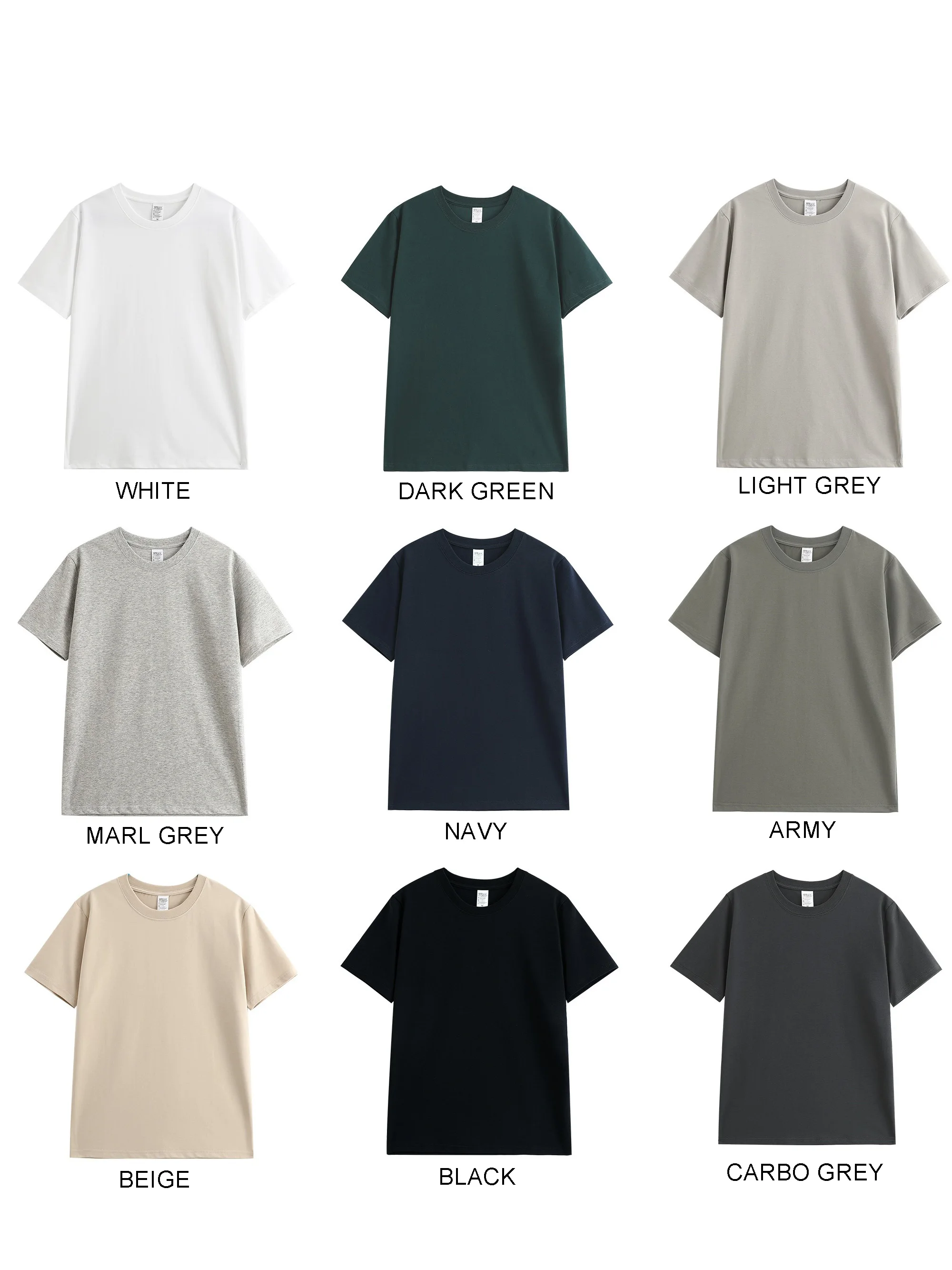 Men's Combed Cotton Short Sleeve T Shirt Quick Dry Essential Tees Tops Summer