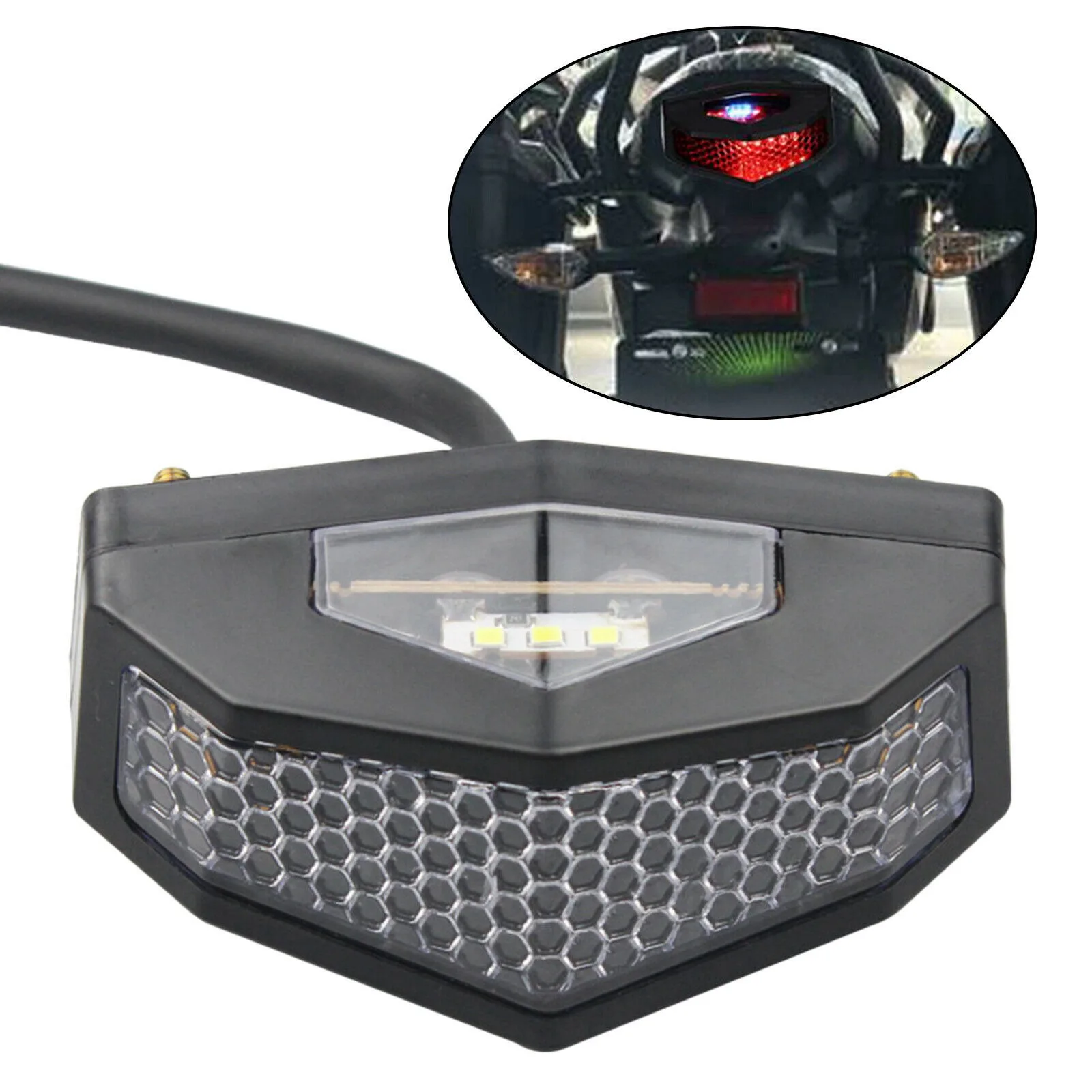 جديد-جديد 12 فولت العالمي للدراجات النارية ATV الضوء الخلفي 5In1 LED الخلفية أضواء خلفية الفرامل وقف الضوء بدوره إشارة لوحة ترخيص ضوء