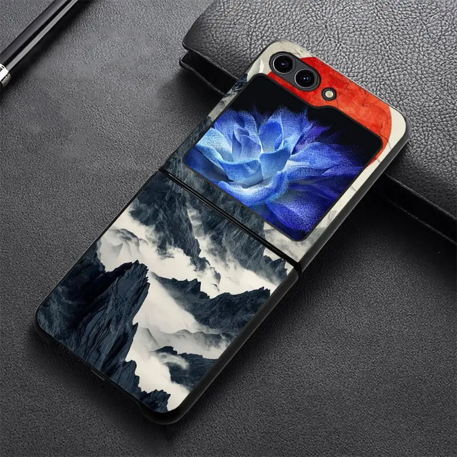 Sunset Mountains Phone Cover Case for Samsung Galaxy Z Flip 8 Flip4 Flip6 Flip7 FE Flip3 Flip5 Z Flip 7 6 5 4 3