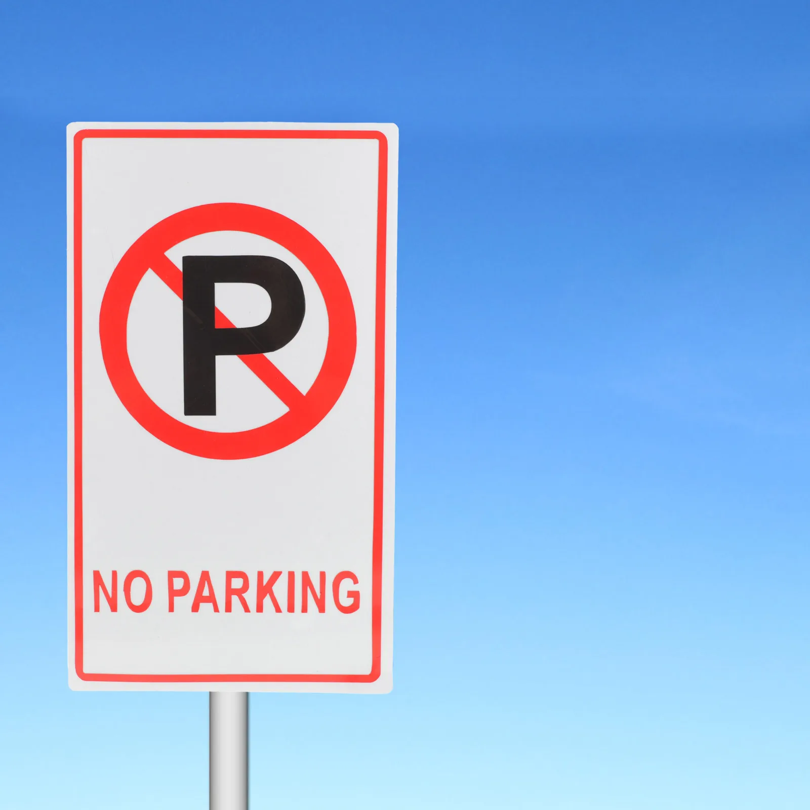 

Aluminium No Parking Sign Strong Durability Reflective Safety Warning Sign for Road Traffic Shopping Mall Banquet Wedding Indoor