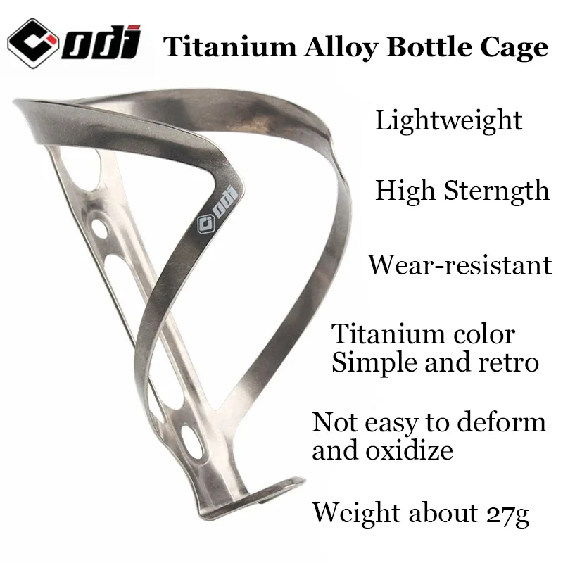 ODI Titanium Alloy Bicycle Water Bottle Cage Ultralight Mtb Drink Bottle Bracket Durable Bike Water Cup Holder Riding Equipment