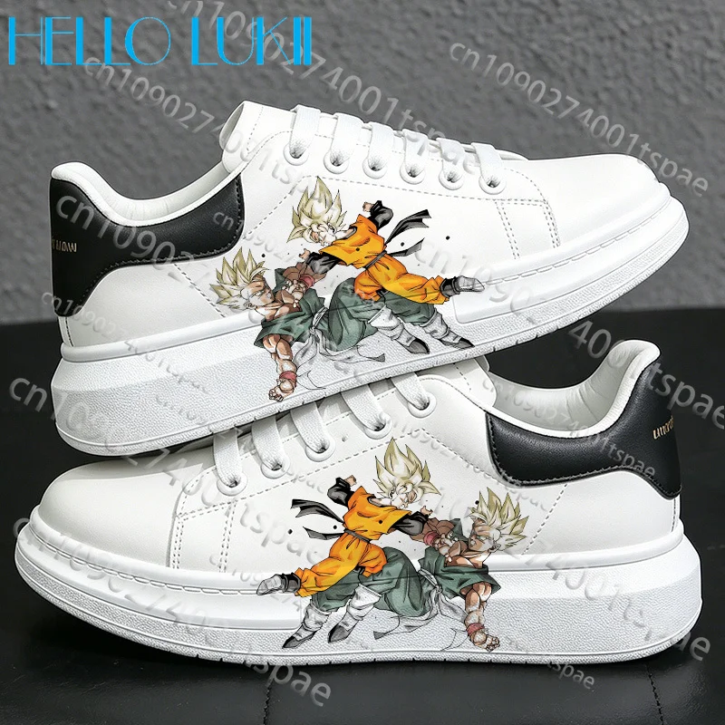 

Adult Man Woman Shoes Dragon Ball Printing Shoes Soft Sole Breathable Size 35-44 Cool White Series Shoes in Stock