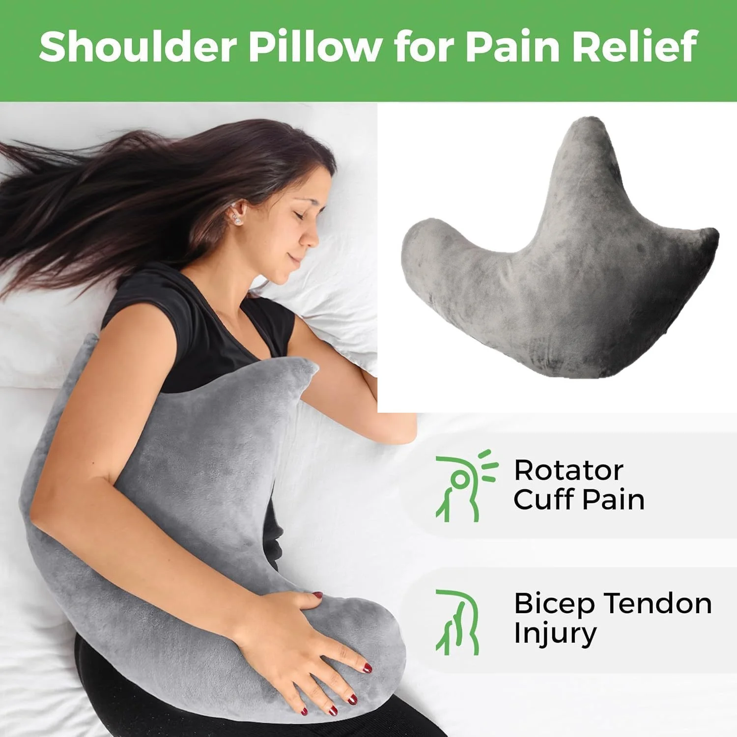 Shoulder Support Pillow for Surgery Recovery - Relieves Neck And Shoulder Pain Post-Operative Side Sleeping Aid