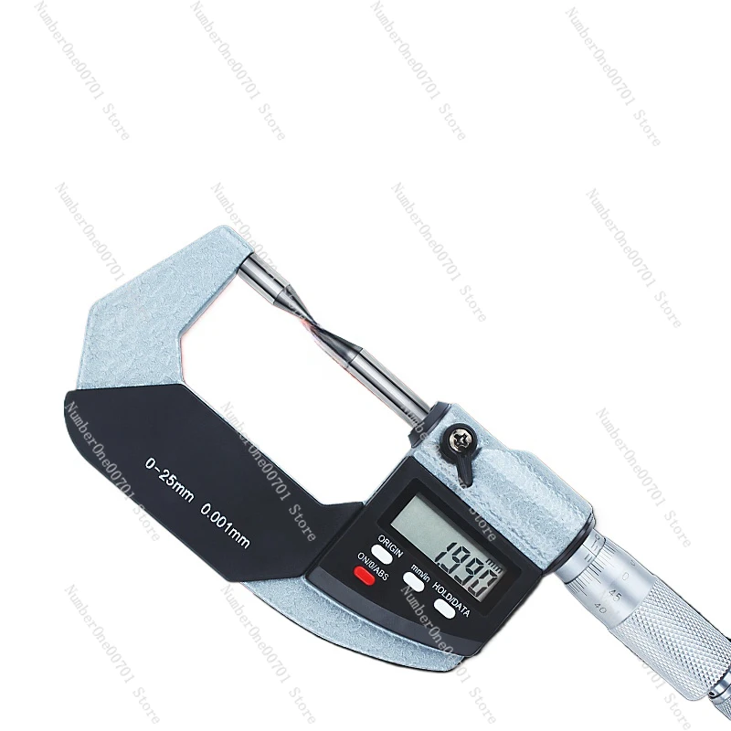 Thick round Head Integral Key Small Probe Blade Flat Tip Crimping Height Ruler Digimatic Micrometer