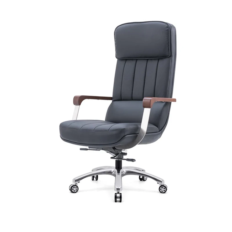 Top Layer Imported Synthetic Leather Ergonomic Modern Executive Office Furniture 360 Degree Rotating Adjustable Height Desk