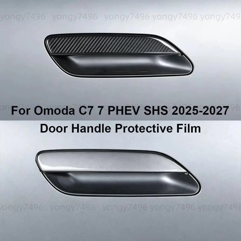 Car Upgrade Carbon Fiber Drip Glue Outer Door Handle Protective Sticker Trim for Omoda C7 7 PHEV SHS 2025-2027 Exterior