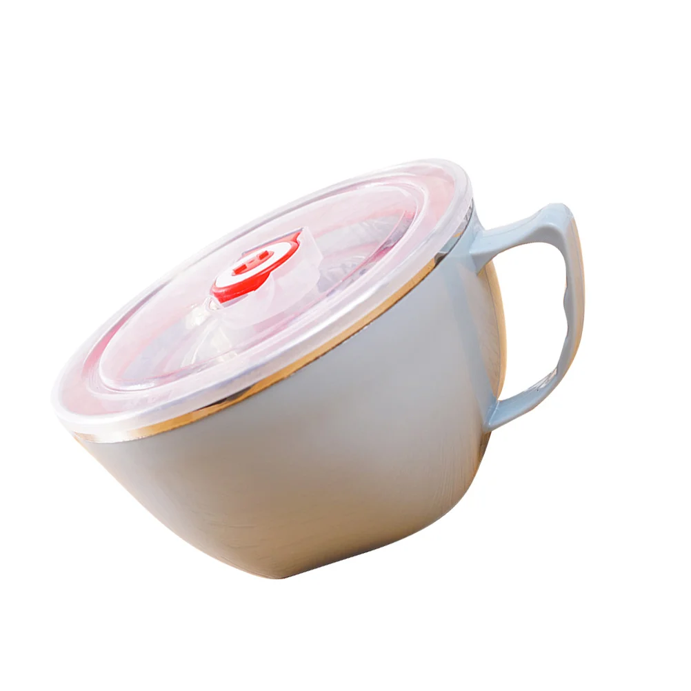 

Stainless Steel Kids With Lid Food Grade Plastic Soup Container Heat Insulation Baby Feeding Blue Kitchen Bar Tableware