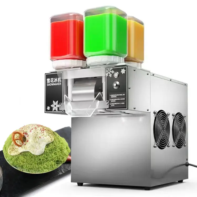 Korean Bingsu Ice Crusher Snow Maker Ice Slush Snowflake Shaving Machine Shaved Ice Cream Flake Making Snowmaker for Shop