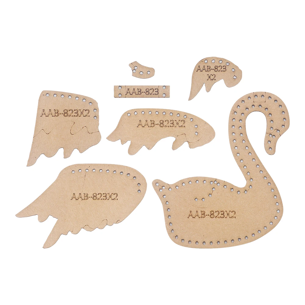 DIY Swan Keychain Pendants Stencils, Handbag Hangings Kraft Paper Templates, DIY Leather Handmade Crafts Paper Patterns