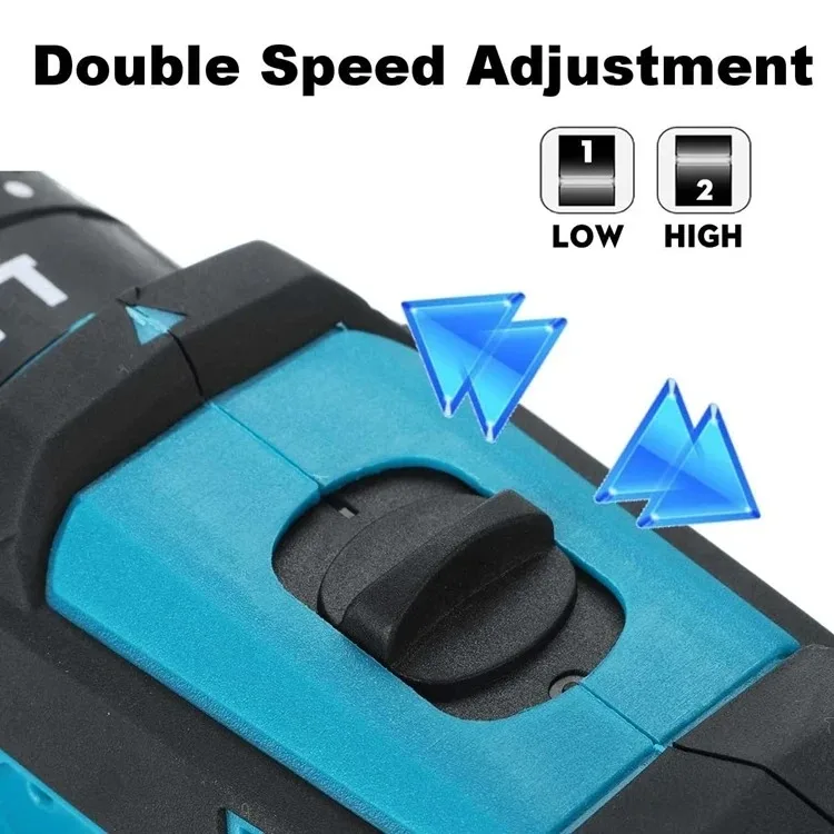 4000rpm 3 In 1 Electric Impact Drill 520N.m Torque 10mm Chuck Flat Drill Hammer Electric Screwdriver For Makita 18V Battery