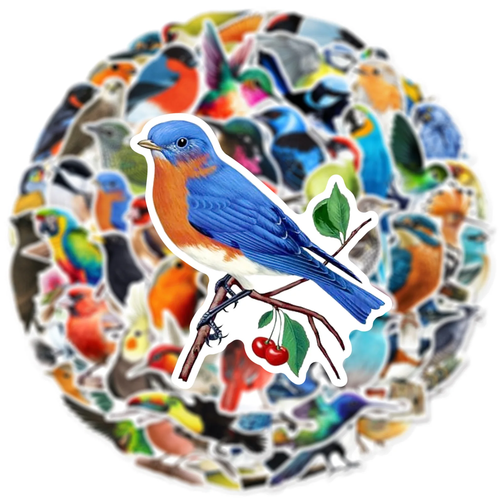 50pcs Colorful Birds Animals Cartoon Graffiti Stickers DIY Phone Guitar Laptop Notebook Suitcase Cup Waterproof Sticker Kids Toy