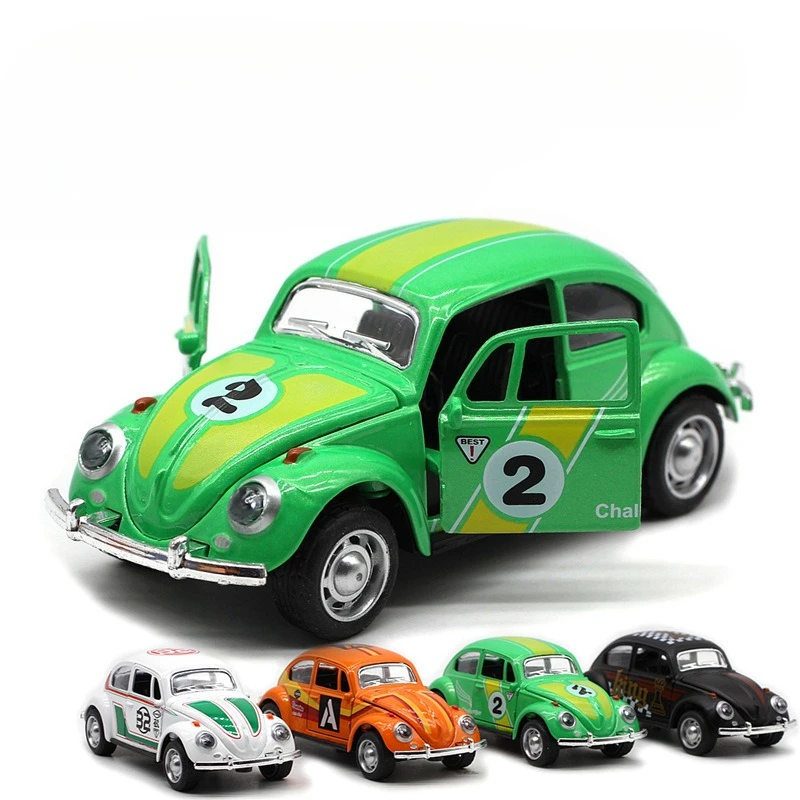 1:32 비틀 합금 자동차 다이캐스트 금속 클래식 장난감 모델, 풀백 기능 차량, 어린이 선물용