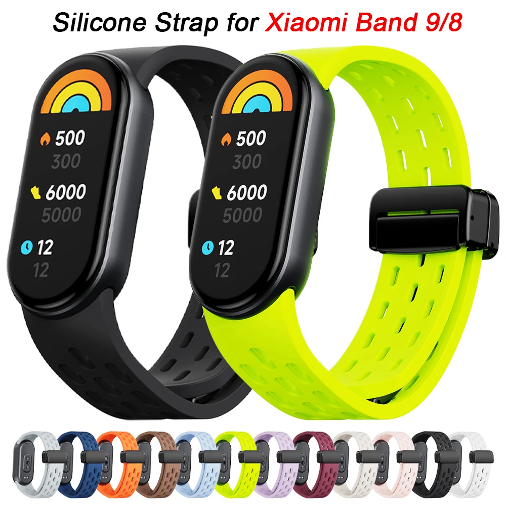 Correa de silicona transpirable Unisex para Xiaomi Watch 9 pulsera deportiva reemplazable Correa para Mi Band 8 9 Correa de reloj