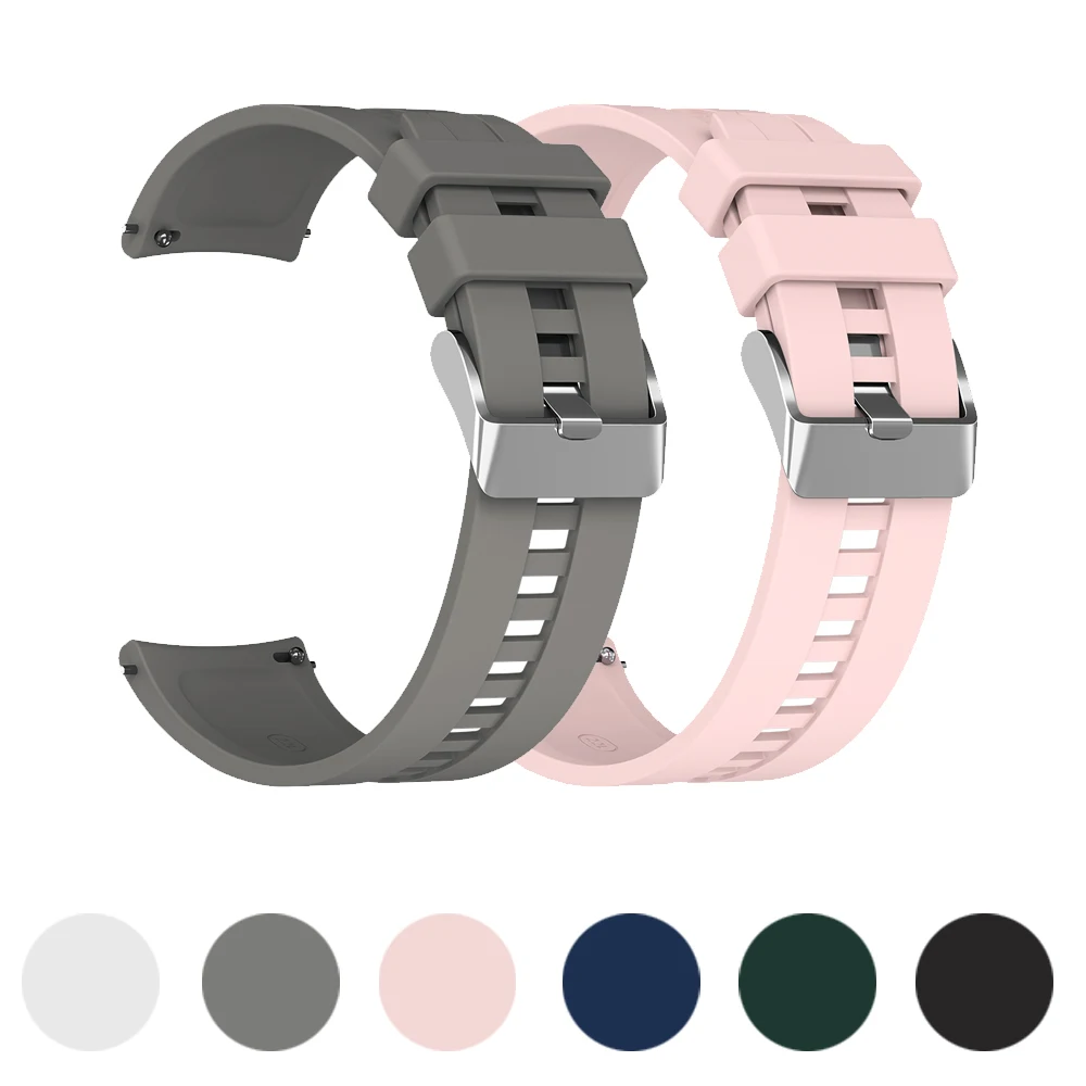 22mm Silicone Band For Xiaomi Watch S1 Active/s1 Pro/S3 Strap Bracelet For Xiaomi Mi Watch Color/ Color 2/Color Sport Edition