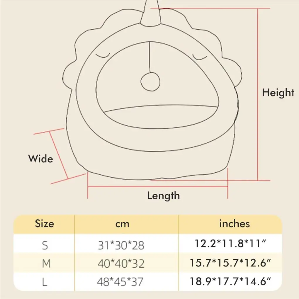 Cama para mascotas cálida y acogedora, cojín para casa para gatos con parte inferior antideslizante, cama nido para dormir extraíble y lavable para mascotas