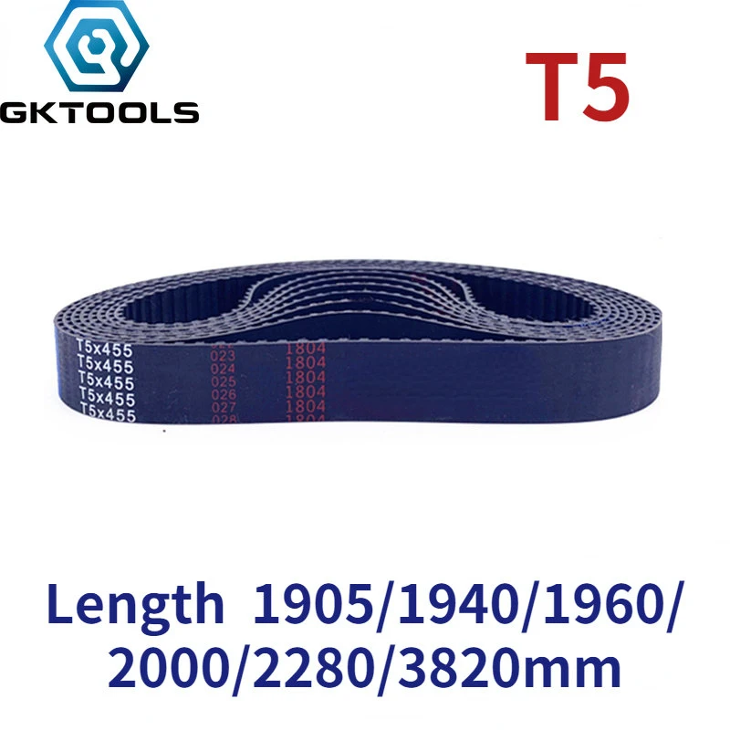 T5 Width 10/15/20/25/30/35/40/45/50mm Closed Loop Rubber Timing Belt Length 1820/1905/1940/1960/2000/2280/3820mm