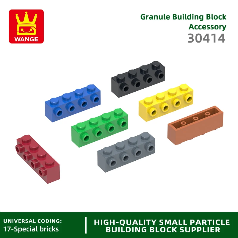 

20Pcs/lot NO.30414 Modified 1x4 with Studs on Side Block Moc Color Accessories Compatible with Brick DIY Children's Toy Assembly