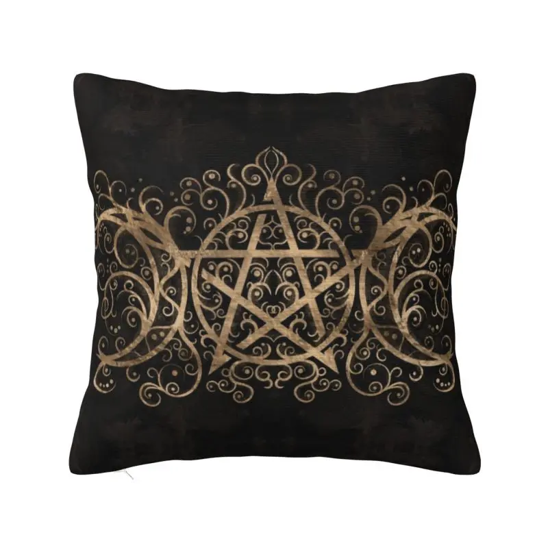 

Triple Moon Goddess Pentagram Pillow Covers Bedroom Decoration Goth Wiccan Witch Witchcraft Chair Cushion Square Pillowcase