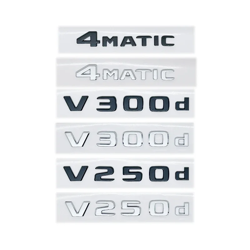 

3D ABS NIGHT EDITION Emblem for Mercedes Benz V-Class W447 - V250d/V300d Fender & Trunk Logo Sticker
