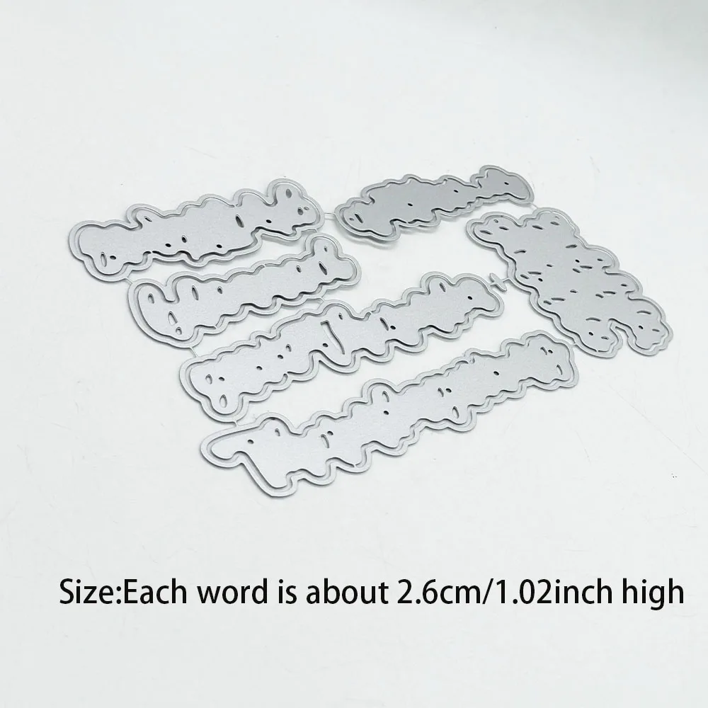 KSCRAFT 2024 Fall Shadow Words Cutting Dies Stencils for DIY Scrapbooking Decorative Embossing DIY Paper Cards