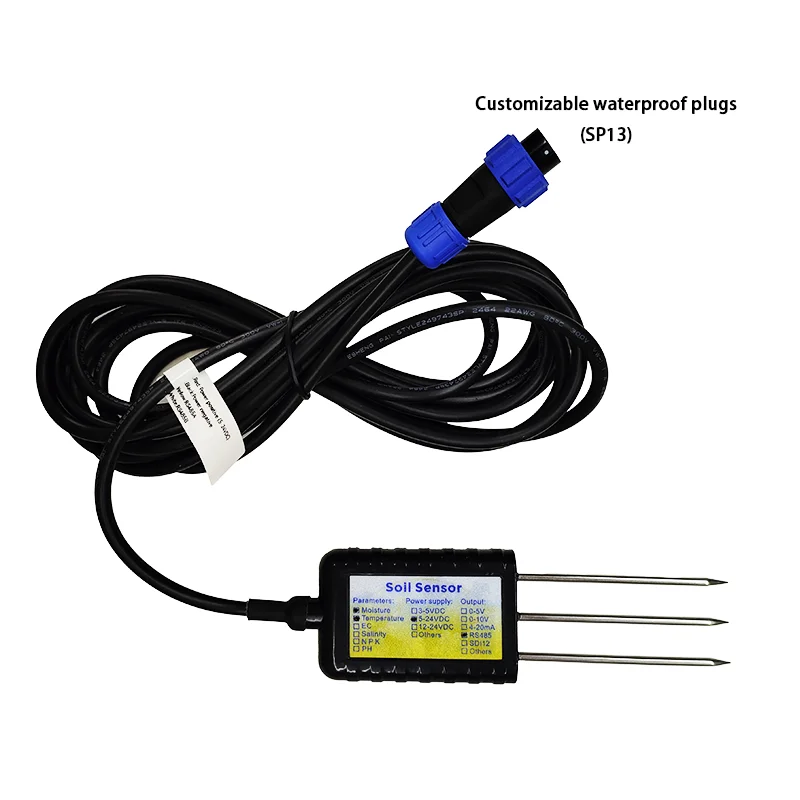 

RS485 0-5V 0-10V 4-20mA Upgraded Version Soil Temperature Humidity 2 in 1 Sensor 3-5 Year Lifespan for Agricultural Monitoring