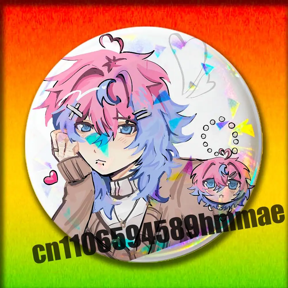 

Round Pins Insignia Badge Cover For 14 days with you ren Ornament 75mm Cosplay Brooch Button