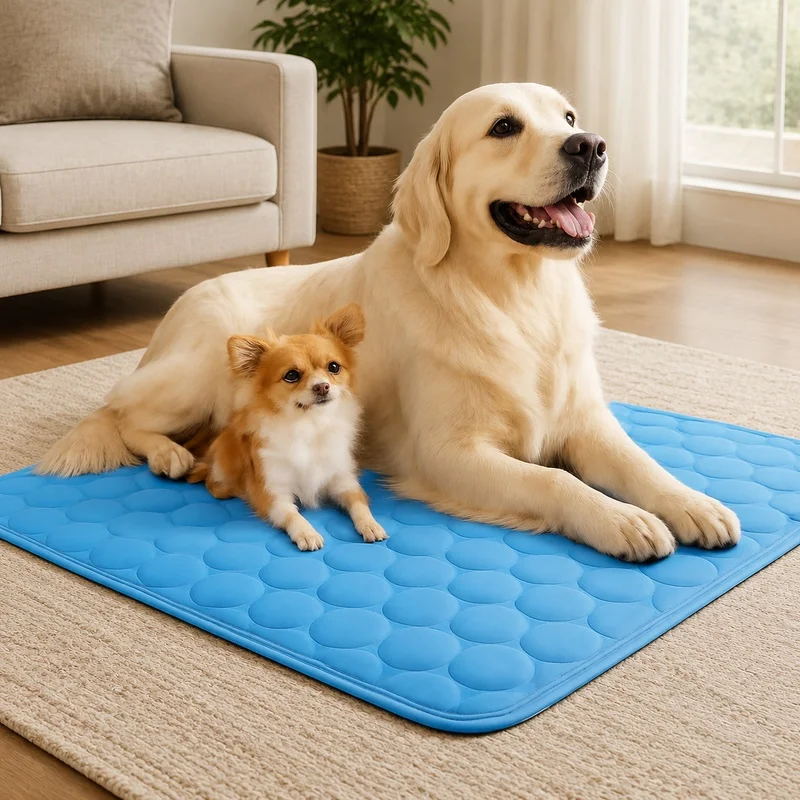 Cooling Ice Silk Pet Mat for Dogs and Cats, Breathable Summer Bed, Washable Sofa Pad for All Sizes
